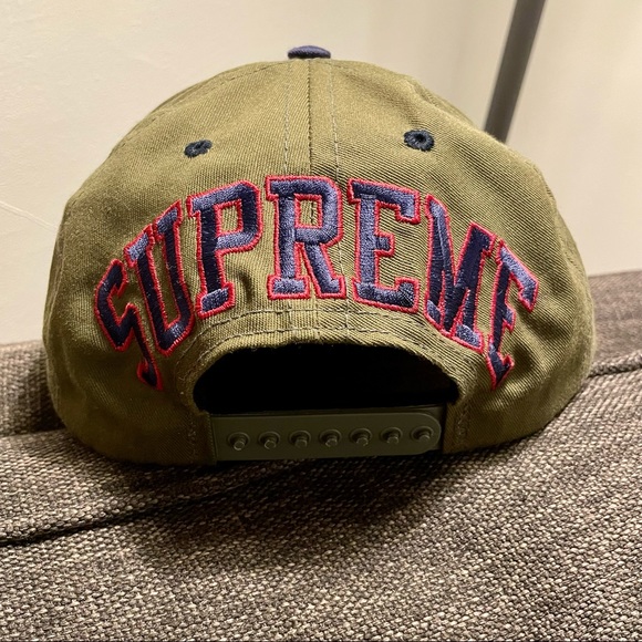 EUC SUPREME arc snapback in olive green & maroon! - Picture 4 of 10